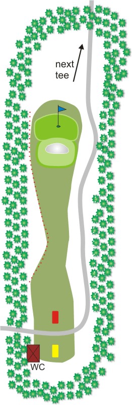 Loch 10 des Golfplatzes - Chiemsee Golf Club Prien