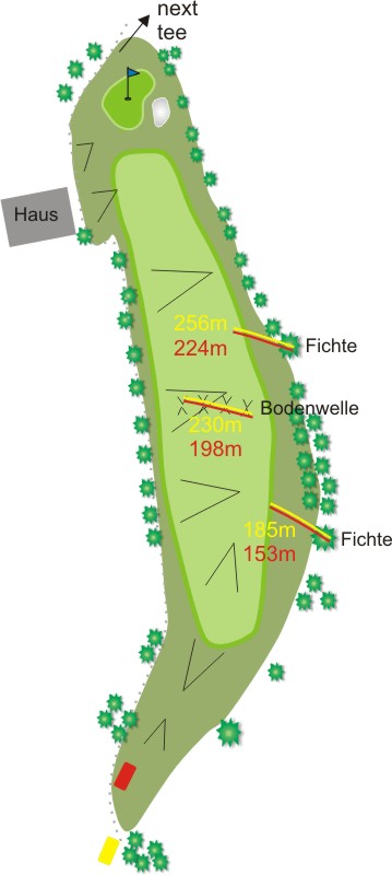 Loch 13 des Golfplatzes - Chiemsee Golf Club Prien