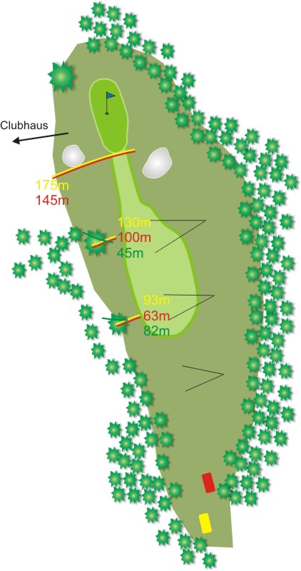 Loch 18 des Golfplatzes - Chiemsee Golf Club Prien