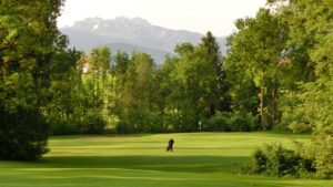 Golfplatz Sonnenuntergang