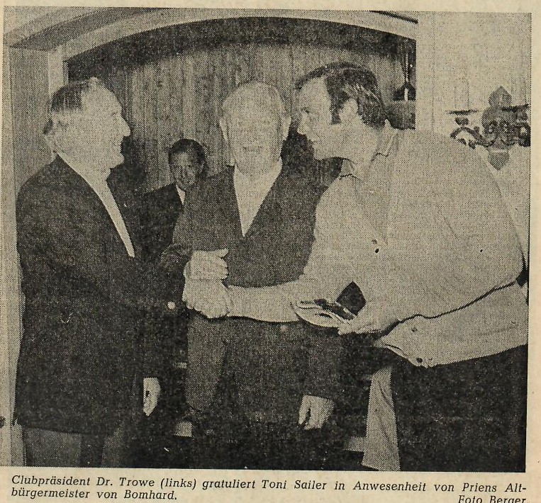 Toni Sailer gewinnt die Golfwoche im CGC